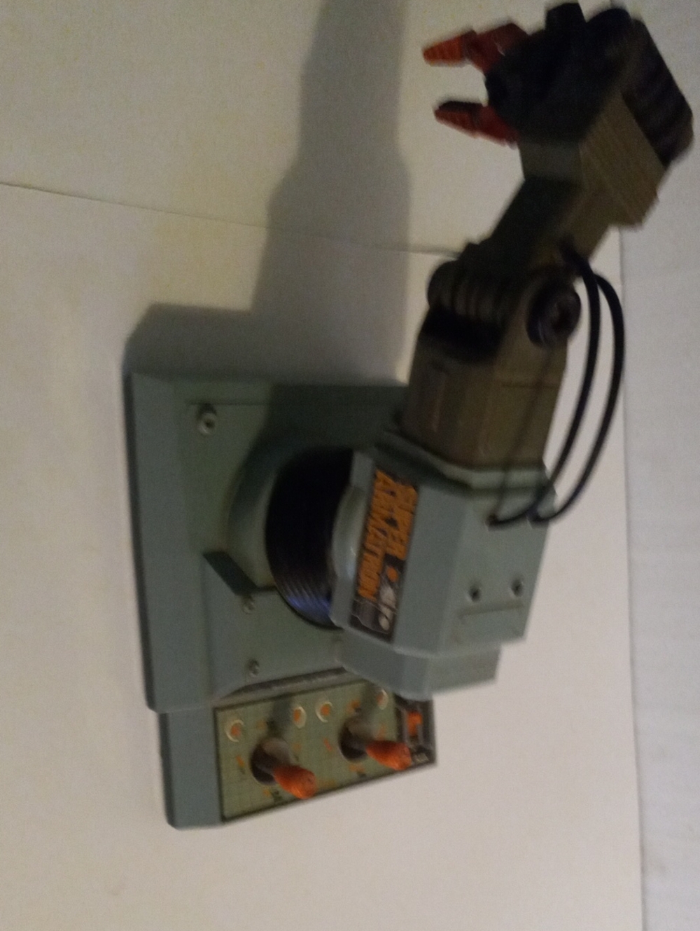 Vintage Toy Robotic Arm Controller in Sage Green